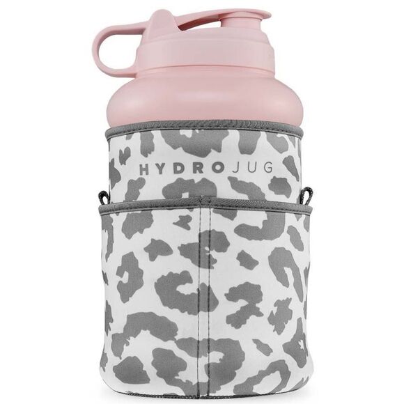 HydroJug pink sand bottle & Wild Ones Pro Water Bottle Sleeve - Snow Leopard - Picture 2 of 13